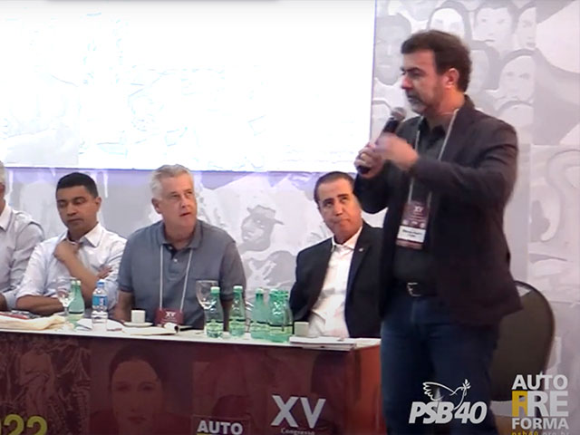 Deputado Federal Marcelo Freixo fala em painel do XV Congresso Nacional do PSB